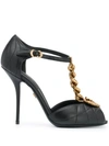 DOLCE & GABBANA 105MM BETTE DEVOTION T-STRAP SANDALS