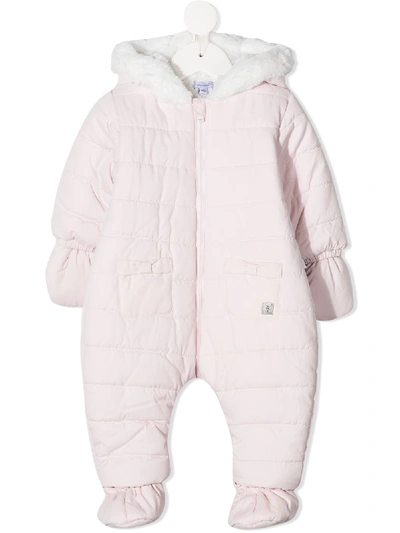 Absorba Babies' Hooded Zip-up Snowsuit In Pink