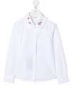 DOLCE & GABBANA PETER PAN EMBROIDERED COLLAR SHIRT