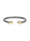 John Hardy Sterling Silver & 18k Yellow Gold Classic Chain Flex Cuff Bracelet