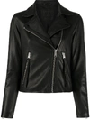 Allsaints Dalby Biker Jacket In Squid Ink Blue