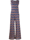 M MISSONI ZIG-ZAG LUREX KNIT JUMPSUIT