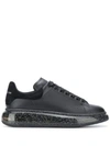 Alexander Mcqueen Black & Grey Oversized Sneakers In Black