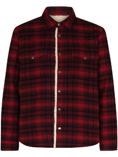 Saint Laurent Western Check-pattern Shirt In Red
