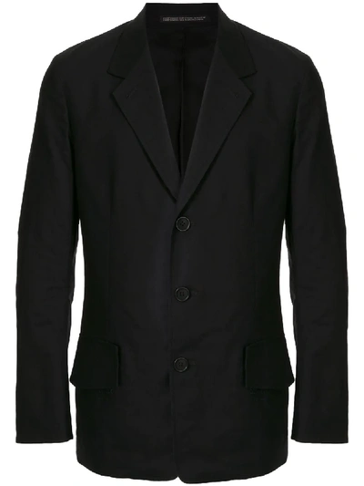 Yohji Yamamoto Single-breasted Blazer In Black