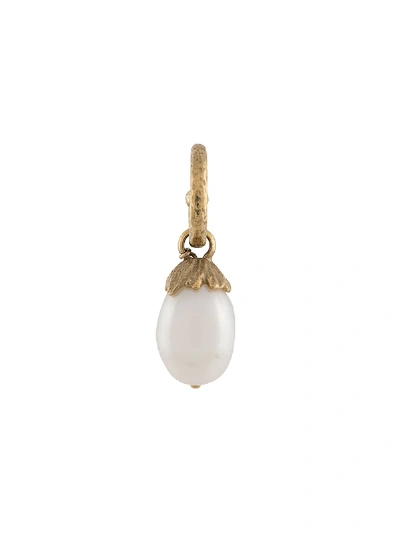 Goossens Talisman Pearl Drop Single Earring In Gold