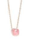 Pomellato Nudo Pink Doublet Pendant Necklace In Pink/rose Gold