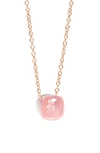 Pomellato Nudo Pink Doublet Pendant Necklace In White Gold/ Rose Gold