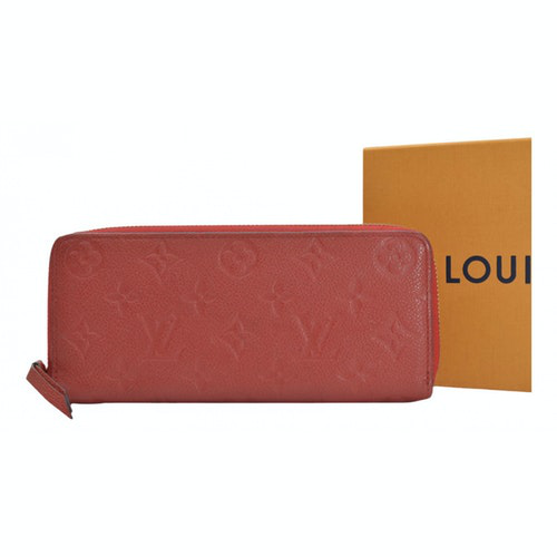 Pre-Owned Louis Vuitton Clemence Red Leather Wallet | ModeSens