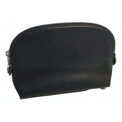 Pre-owned Longchamp Black Leather Purses, Wallet & Cases