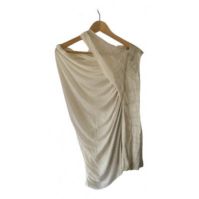 Pre-owned Rick Owens Silk Waistcoat In White