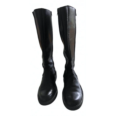 Pre-owned Yohji Yamamoto Black Leather Boots