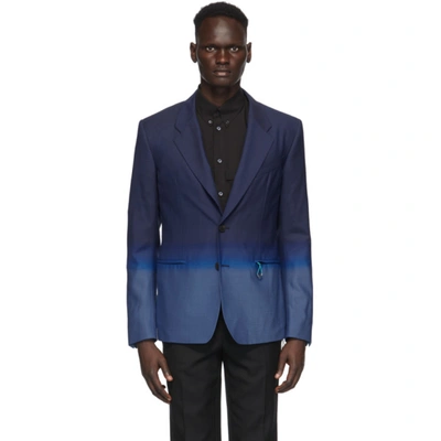 Givenchy Blue Single-breasted Gradient Blazer