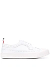 THOM BROWNE LONGWING PEBBLED LEATHER SNEAKERS