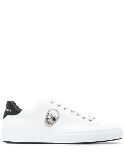 Philipp Plein Skull Low-top Sneakers In White