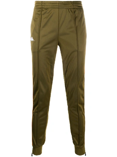 Kappa Rastoria Logo-tape Track Trousers In Green