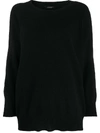 ARAGONA RIB-TRIMMED CASHMERE JUMPER