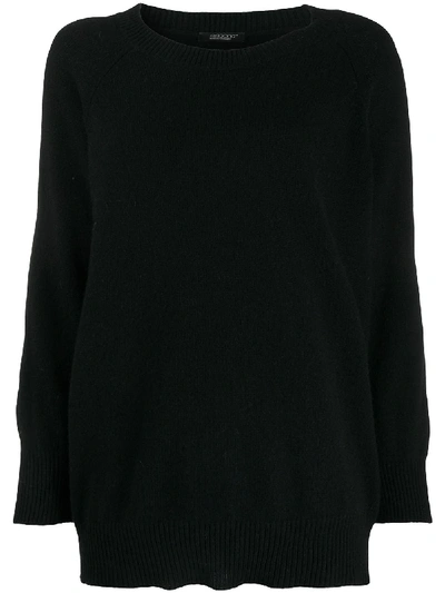 Aragona Rib-trimmed Cashmere Jumper In Black