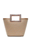 MARINA RAPHAEL RIVIERA TWO-TONE WOVEN CANVAS TOTE,792740