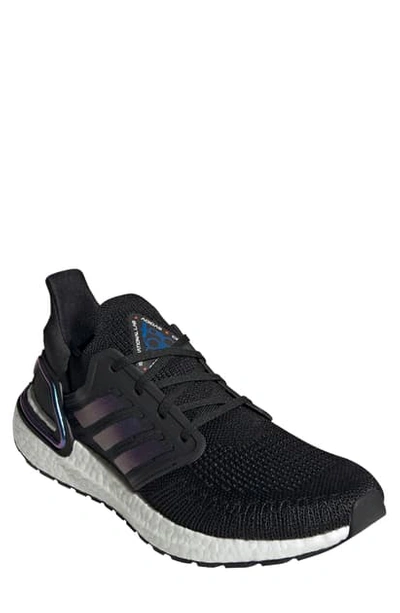 Adidas Originals Ultraboost 20 Running Shoe In Core Black/ Blue Violet/ White