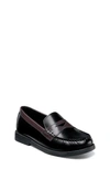 Florsheim Kids' 'croquet' Penny Loafer In Black/ Brown Leather