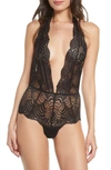 BLUEBELLA GENEVIEVE LACE HALTER BODYSUIT,41028