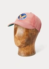 Double Rl Winged-logo Ball Cap In Faded Red