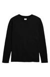 Rag & Bone Long Sleeve Cotton T-shirt In Black