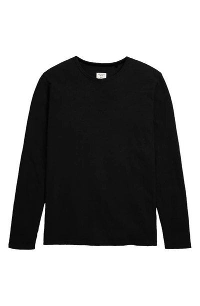 Rag & Bone Long Sleeve Cotton T-shirt In Black