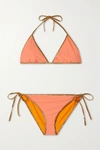 TOOSHIE HAMPTON METALLIC-TRIMMED REVERSIBLE BIKINI