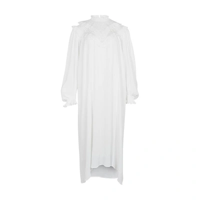 Isabel Marant Étoile Ibenia Lace Cotton & Viscose Midi Dress In White