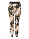 VERSACE BAROCCO ACANTHUS LEGGINGS IN MULTICOLOR