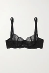 Journelle Allegra Stretch-lace Underwired Balconette Bra In Black