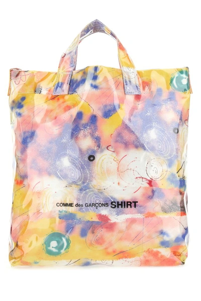 Comme Des Garçons Shirt X Futura Graffiti Print Tote Bag In Multicolor