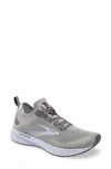 Brooks Levitate 4 Running Shoe In Gray/blackened Pearl/purple