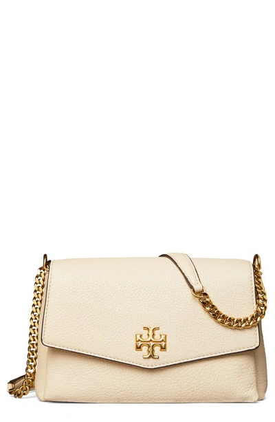 Tory Burch Small Kira Leather Convertible Crossbody Bag In New Cream