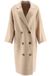 Loulou Studio Borneo Double-breasted Wool And Cashmere-blend Coat In Beige Melange (beige)
