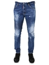 Dsquared2 Distressed Skinny Jeans In Blu