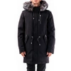 Mackage Men's Moritz Fox & Rabbit Fur Military Parka In Black