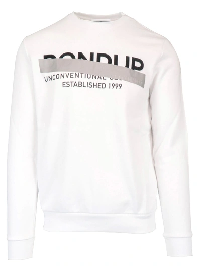 Dondup Prints And Logo Sweatshirt In White