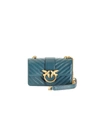 PINKO LOVE MINI ICON V QUILT CL NAPPA DARK GREEN CROSSBODY BAG,11499746