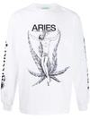 ARIES WEED JESUS COTTON T-SHIRT