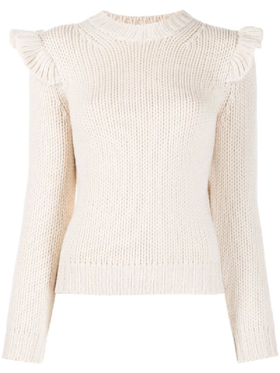 Zimmermann Ruffle Trim Jumper In Neutrals