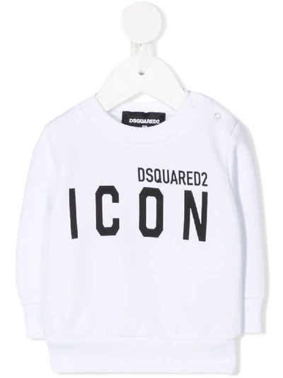 Dsquared2 Babies' Logo-print Sweatshirt In White