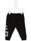Dsquared2 Icon Tapered Cotton Track Pants In Black