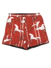 BUSCEMI BUSCEMI BAMBOO PRINT REVERSIBILE SWIM SHORTS