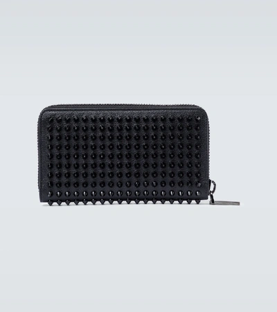 Christian Louboutin Panettone Leather Wallet In Black