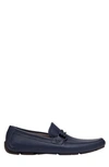Ferragamo Gancini Moccasin Driver Shoes In Blue/ Blue
