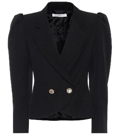 Alessandra Rich Structured Shoulders Blazer In Black