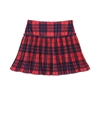 Il Gufo Checked Stretch-twill Skirt In Red